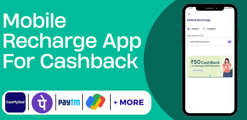Best mobile recharge app with Cashback Banner Image