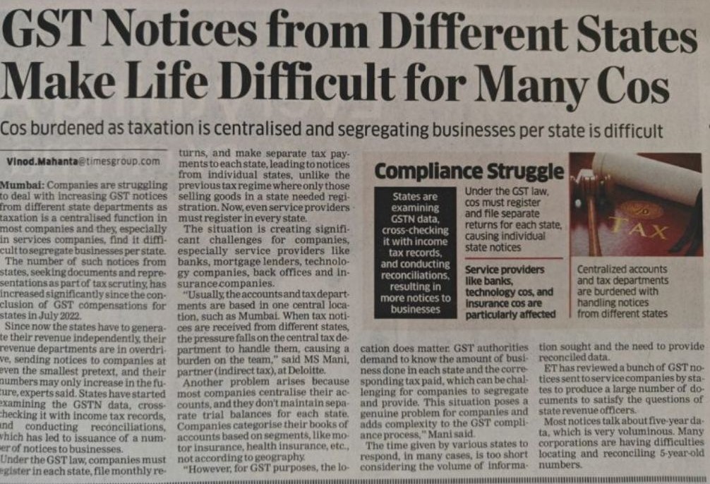 The Growing Struggle of Companies Dealing with Increasing GST Notices from Different States